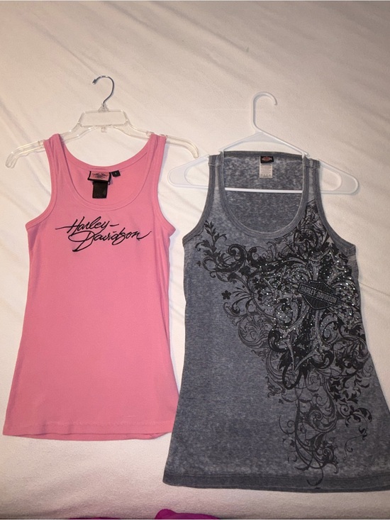 Harley-Davidson Tops - Harley-Davidson Women's Pink & Gray Tank Tops bundle